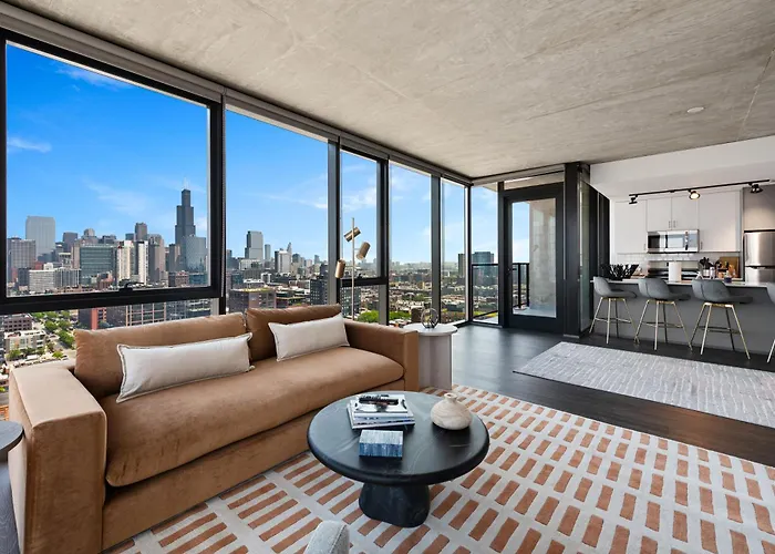 Apartment Fulbrix Bright Designer With West Loop Views *